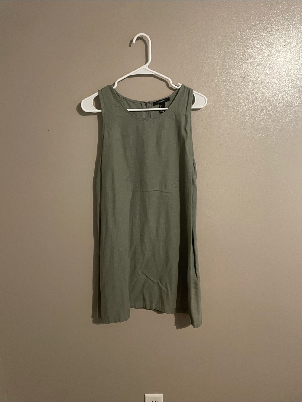 Forever 21 Olive Green Sleeveless Mini Dress